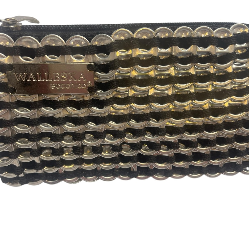 Walleska Ecoist Black and Silver Clutch